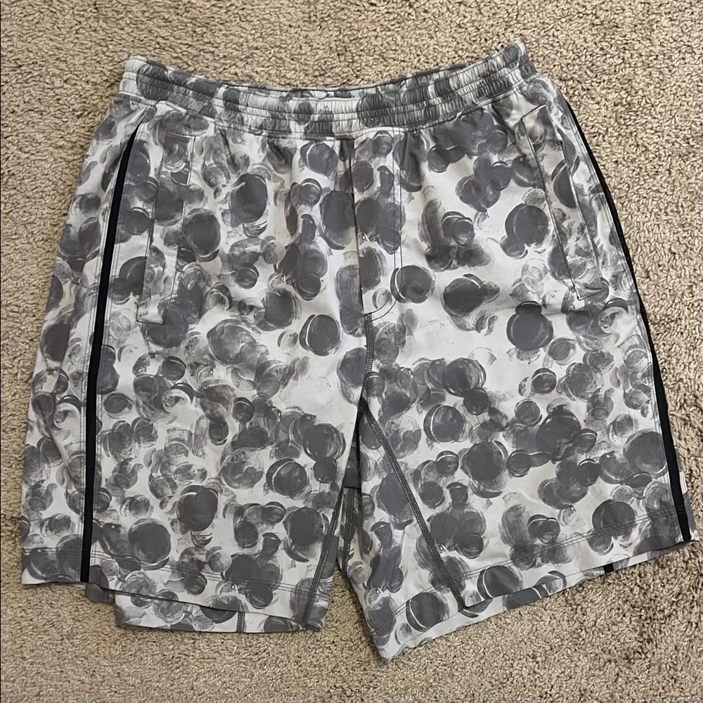 lululemon athletica Gray Patterned Athletic Shorts